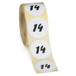 Pastille adhésive amovible en rouleau jaune 40 mm (colis de 500)