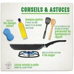 GREENCHEF Clickpan Magneto Diamond Black Set 8 pieces : 2 poeles 24/28 cm + 1 casserole 20 cm + 1 couvercle verre 20 cm