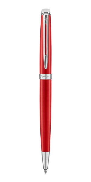 WATERMAN Hemisphere stylo bille, rouge comète, attributs palladium, recharge bleue pointe moyenne, écrin
