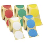 Pastille adhésive amovible en rouleau noir 50 mm (colis de 500)