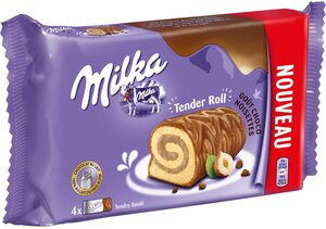 Milka Tender Roll Goût Choco Noisettes 148g (lot de 9)