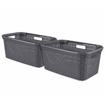 Curver Ensemble de paniers à linge 2 pcs Style 45 L Anthracite