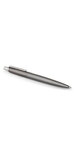 PARKER Jotter Premium - Stylo, pinstripe gris Oxford, attributs chromés, recharge noire pointe moyenne