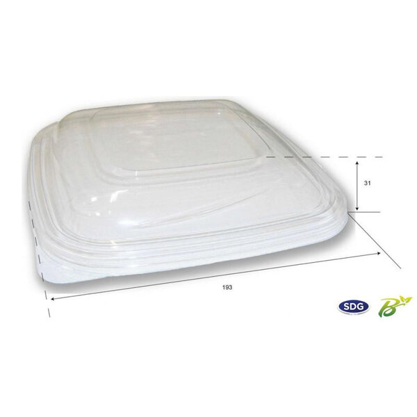 Couvercle en PLA Biodégradable Transparent pour Bol - SDG - Lot de 540 - Acide polyactique (PLA)