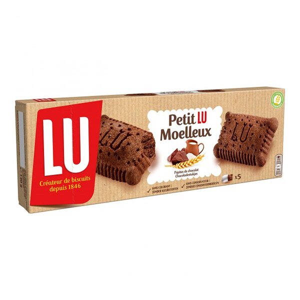 LU Petit LU Moelleux Pépites de Chocolat 140g (lot de 6)