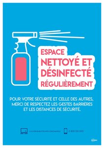 2 Affiches adhésives amovibles - Espace nettoyé