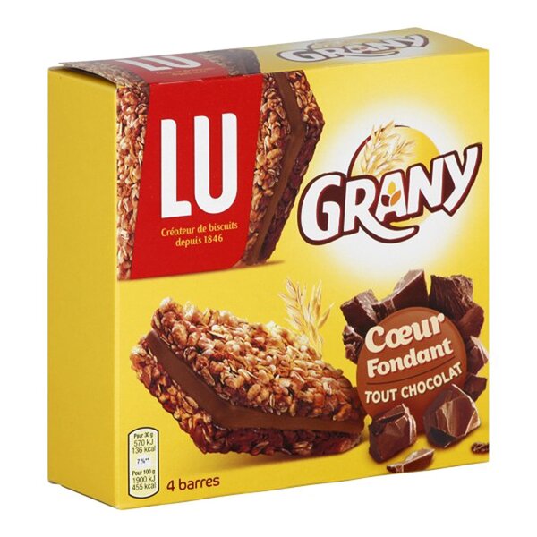 LU Grany Coeur Fondant Tout Chocolat 120g (lot de 6)