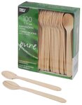 Boite de 100 Cuillère à café en bois 'pure' 11 cm PAPSTAR