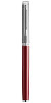 WATERMAN Hemisphere Essentiel Stylo plume, Rouge mat, attributs Chromés, plume moyenne, cartouche bleue, écrin