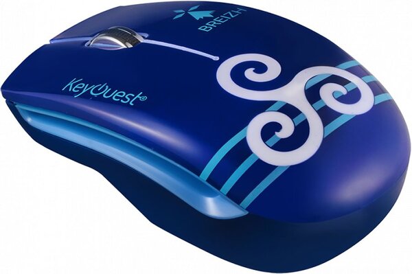 Souris Optique sans fil KeyOuest Mappy Triskele (Bleu)