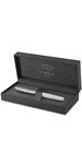 PARKER Sonnet stylo plume, métal et laque perle, attributs palladium, Plume fine 18 carats – Livré dans son écrin
