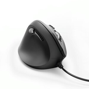Souris verticale, ergonomique, pour gaucher 'EMC-500L', filaire, noire HAMA