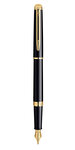 WATERMAN Hemisphere Stylo plume, noir brillant, plume moyenne, encre bleue, Coffret cadeau