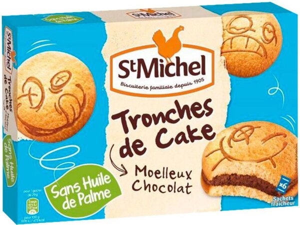 St Michel Tronches de Cake Moelleux Chocolat 175g (lot de 3)