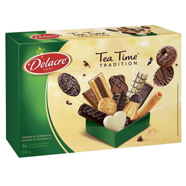 Boîte biscuits secs Tea Time - 500 g (paquet 500 grammes)