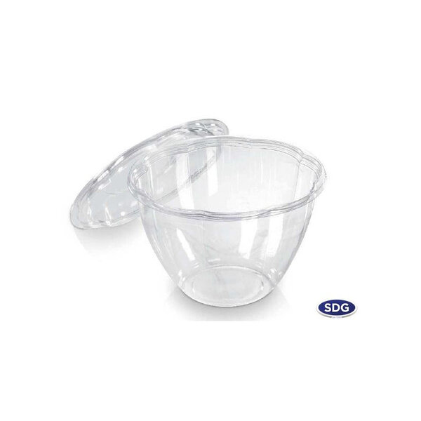 Bol Boule Transparent en PLA Biodégradable 1400 ml - SDG - Lot de 600 - Acide polyactique (PLA)
