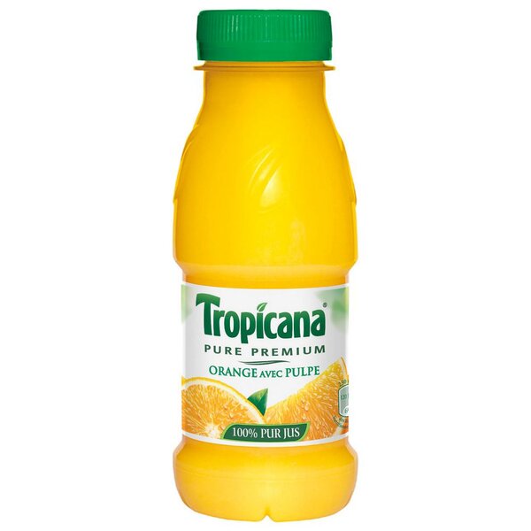 Pure Premium® Jus d'orange avec pulpe - bouteille PET de 25 cl (paquet 12 x 250 millilitres)