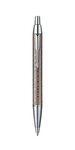 PARKER IM Premium - stylo bille, Métallique brun perle, Pointe Moyenne, attributs chromés, recharge Bleue