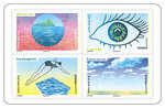 Carnet - La vue - 12 timbres autocollants