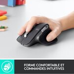 LOGITECH Souris Darkfield MX Master 3 - Bluetooth/Radio Fréquence - USB - 7 Boutons - Gris Moyen