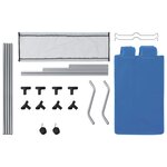 vidaXL Trieuse à linge avec 3 sacs Bleu Acier