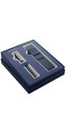 WATERMAN coffret cadeau, Expert Stylo plume, Noir, plume moyenne, cartouche encre bleue + étui bleu