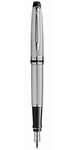 WATERMAN Expert Stylo plume, Acier Inoxydable, plume moyenne, encre bleue, Coffret cadeau