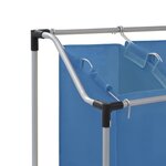 vidaXL Trieuse à linge avec 3 sacs Bleu Acier