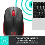 LOGITECH - Souris sans fil M190 Rouge
