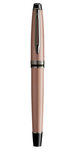 WATERMAN Expert Stylo plume, Or rose Métallisé, plume moyenne, encre bleue, Coffret cadeau