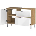 Germania Armoire sous-lavabo GW-Mauresa 34x80x56 cm Chêne et blanc